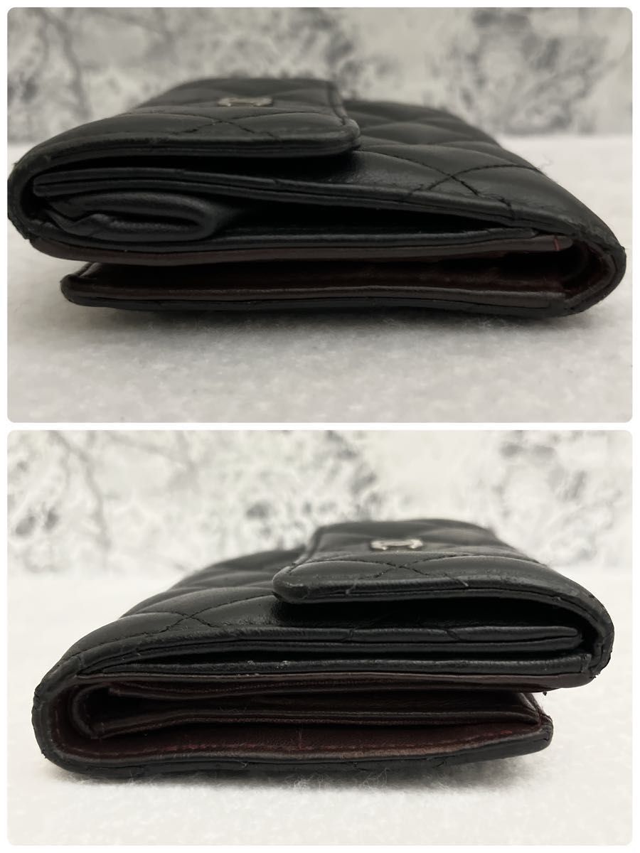 CHANEL シャネル 財布 マトラッセ コンパクト 三つ折り財布 CHANEL シャネル 財布 マトラッセ コンパクト 三つ折り財布