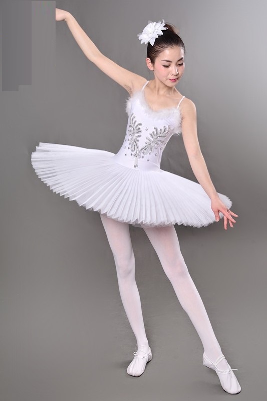 新品　 大人用バレエレオタード チュチュスカート ダンス衣装 発表会 ダンスウエア 練習着 舞台衣装 白鳥の湖 ホワイト S~2XL_画像6