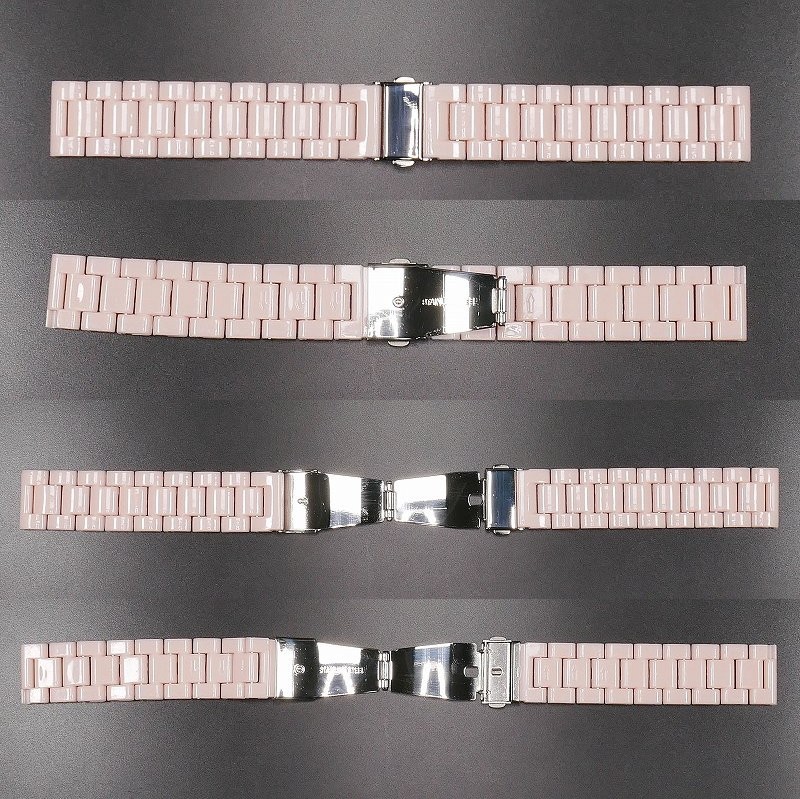 【難有り：ジャンク品】 Swatch×OMEGA スウォッチ×オメガ 対応アクリルベルト ライトピンク Ｄバックル付き 