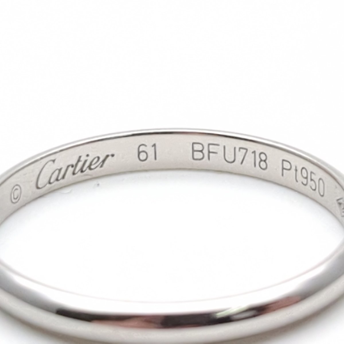 【仕上げ済み】 Cartier カルティエ ウェディング プラチナ リング Pt950 3ｇ ＃20 20号 ブランドジュエリー アクセサリー_画像2