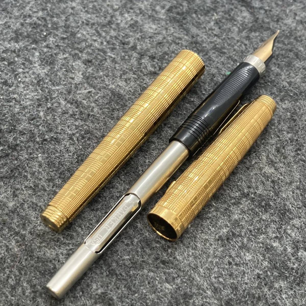 PE2758□PARKER パーカー 万年筆 75 ペン先 14K XF ゴールドカラー