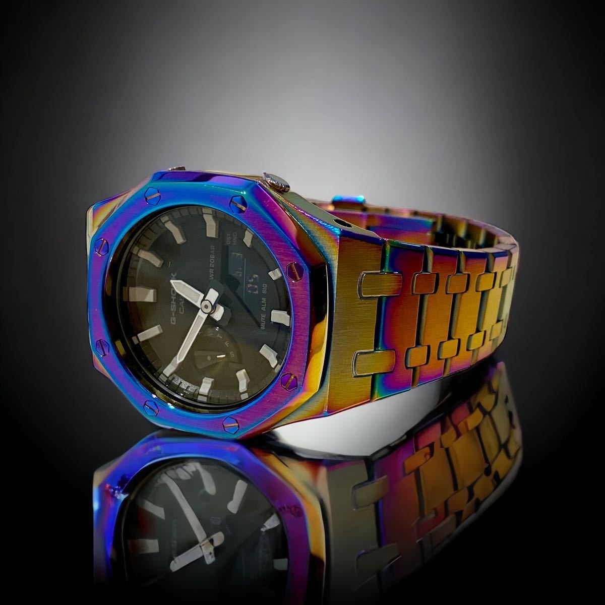 本体付き】G-SHOCK GA-2100付き ベゼル カバー セット メタル
