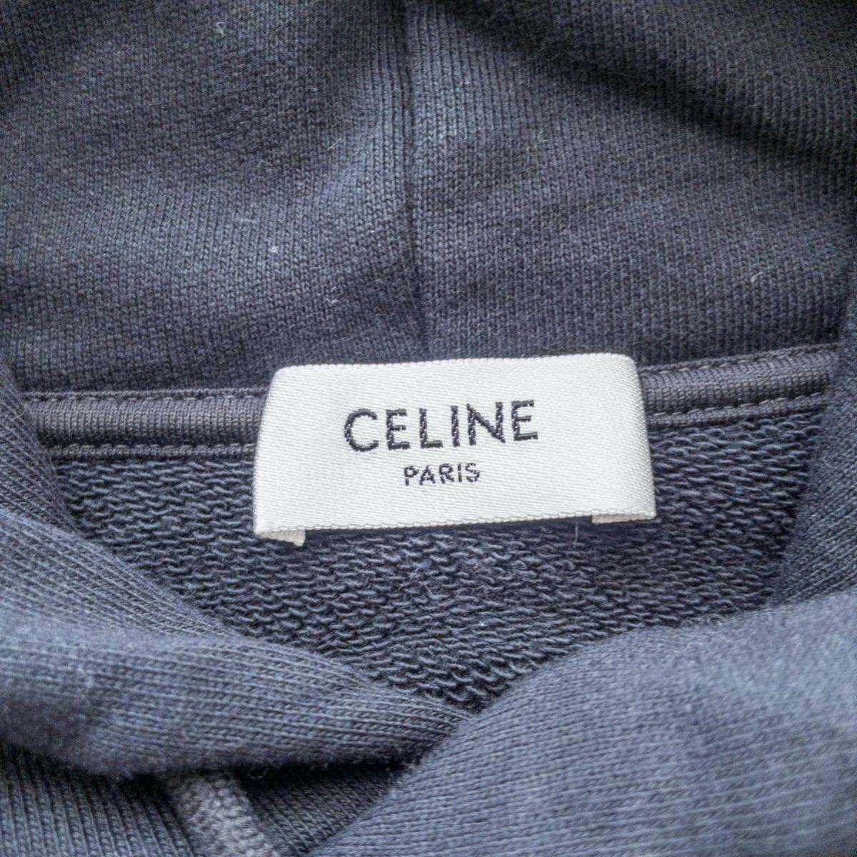 美品 CELINE ビニル フーディー BLACK サイズ S セリーヌ パーカー