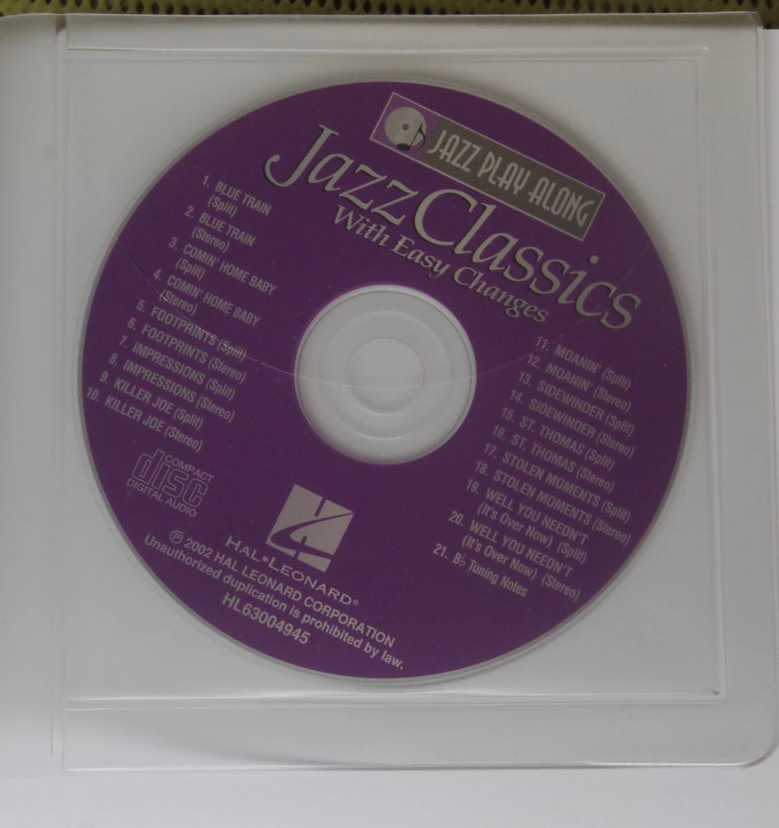 ジャズ・クラシックス JAZZ Classics with easy changes JAZZ PLAY ALONG サックス教則本+スコア Bb、Eb、C 未開封CD付 ♪良好♪ 送料185円_画像4