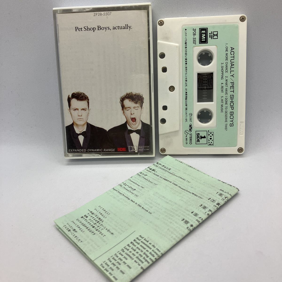 【国内盤洋楽カセットテープ】ペット・ショップ・ボーイズ／哀しみの天使／1987年当時物／解説、歌詞、対訳カード付き／高音質XDR仕様の画像1