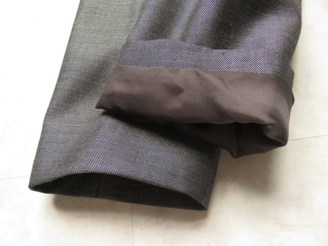 # small translation have fine quality beautiful goods [ 49AV.junko shimada ] high class silk wool lustre jacket 9 number M gray j1062