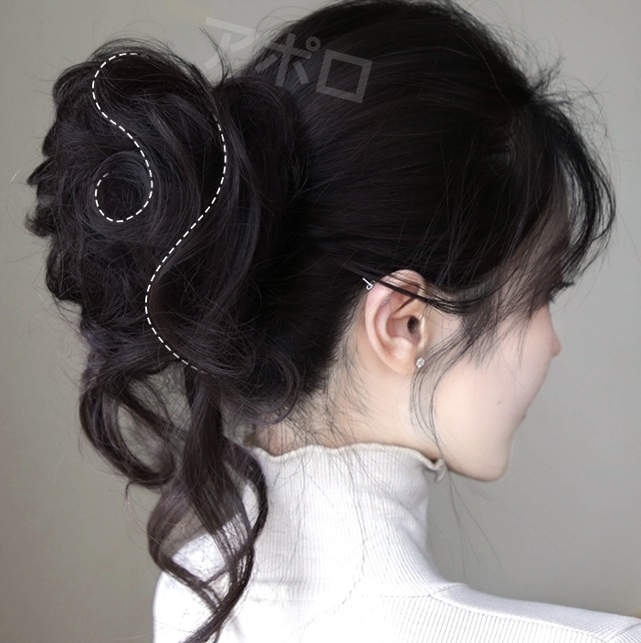  postage included . dango wig black color black black hair accessory attaching wool No.901 D