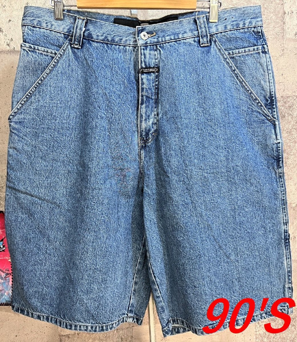  Мали te franc sowa Jill bo-90\'S-00\'S очень толстый Buggy Denim шорты W38 MARITHE FRANCOIS GIRBAUD hip-hop B серия широкий шорты 