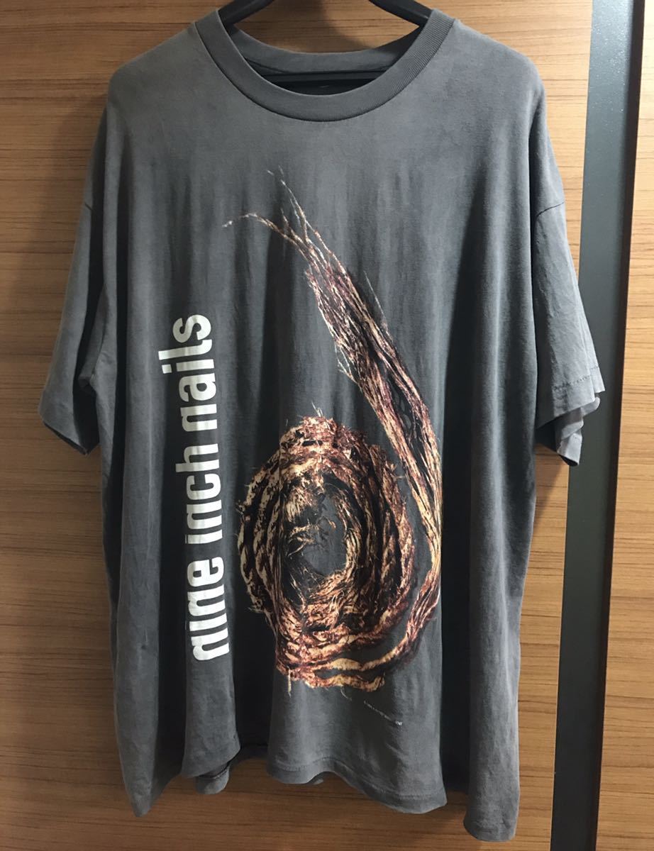 古着 アメリカ製 90年代 BAND バンド T VINTAGE NINE INCH NAILS ヴィンテージ TEE ナイン インチ ネイルズ Tシャツ MADE IN USA 製 90s_画像1