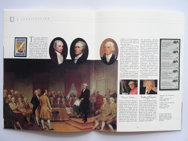 洋書◆アメリカ郵便局 記念切手付き冊子 1987年度版 本_画像8