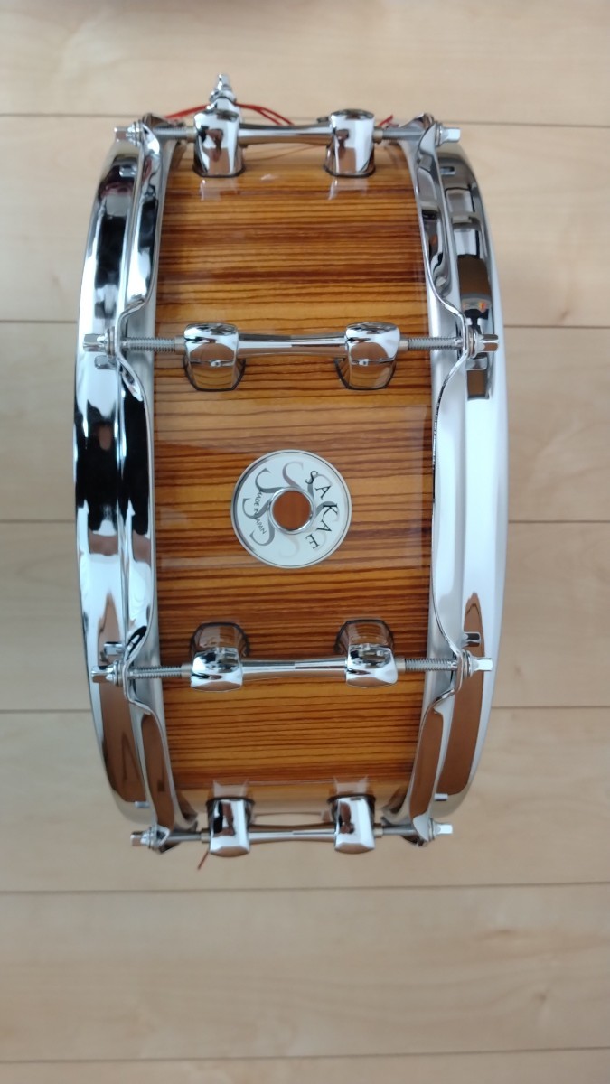 SAKAE スネア マホガニー ゼブラウッド 14×5.5 SD1455MHZ 美品