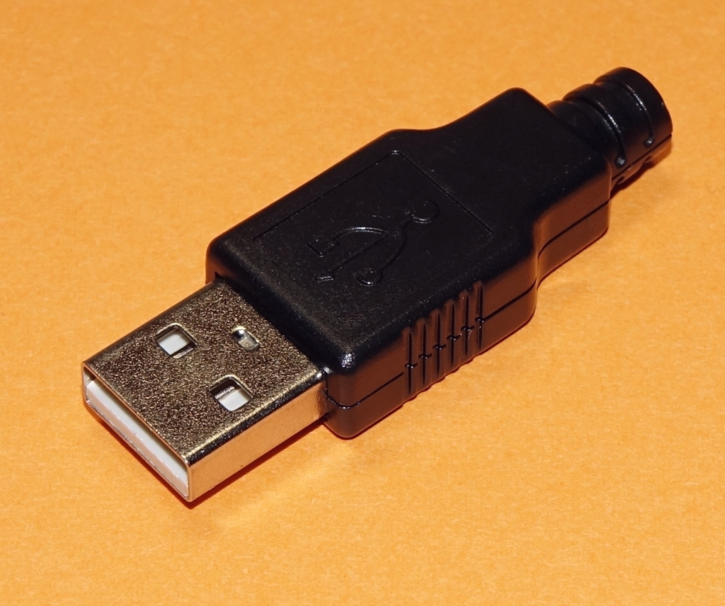 USBコネクタ オス Aタイプ type-A プラグ 要半田付け ケーブルの補修などに DIY 電子工作_画像1