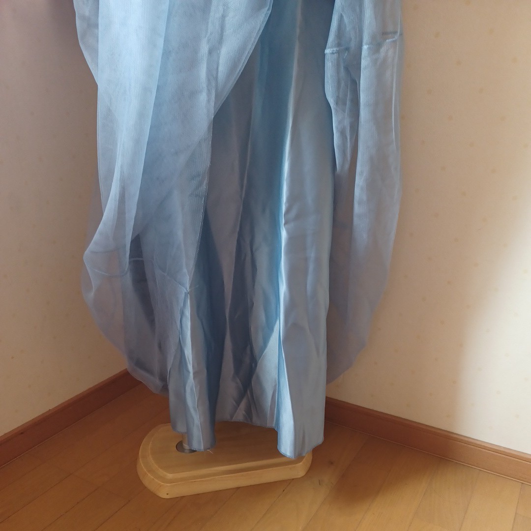 chu-ru Cami long dress ONEsize blue gray . water kyaba musical performance . home storage tag attaching unused goods 