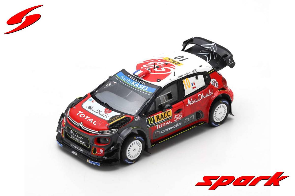 ■スパークモデル 1/43 2018 シトロエンC3 WRC #10 S.ローブ ラリーカタルーニャ優勝