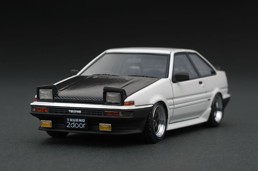 ■イグニッションモデル 1/43 トヨタスプリンタートレノ (AE86) 2ドア GTV ホワイト_画像1