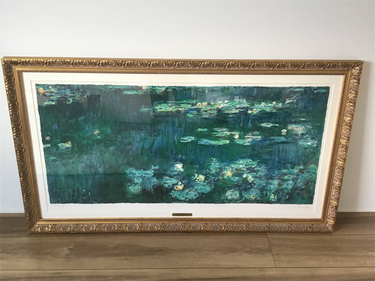 クロード・モネ「緑の反映・R(睡蓮)」リトグラフ Claude Monet(石版画 