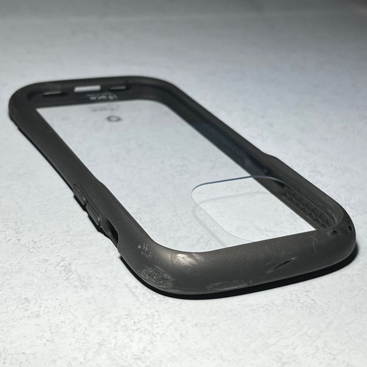 iFace Reflection iPhone 14 Pro 強化ガラス クリア ケース ブラック 透明 耐衝撃 米国MIL規格