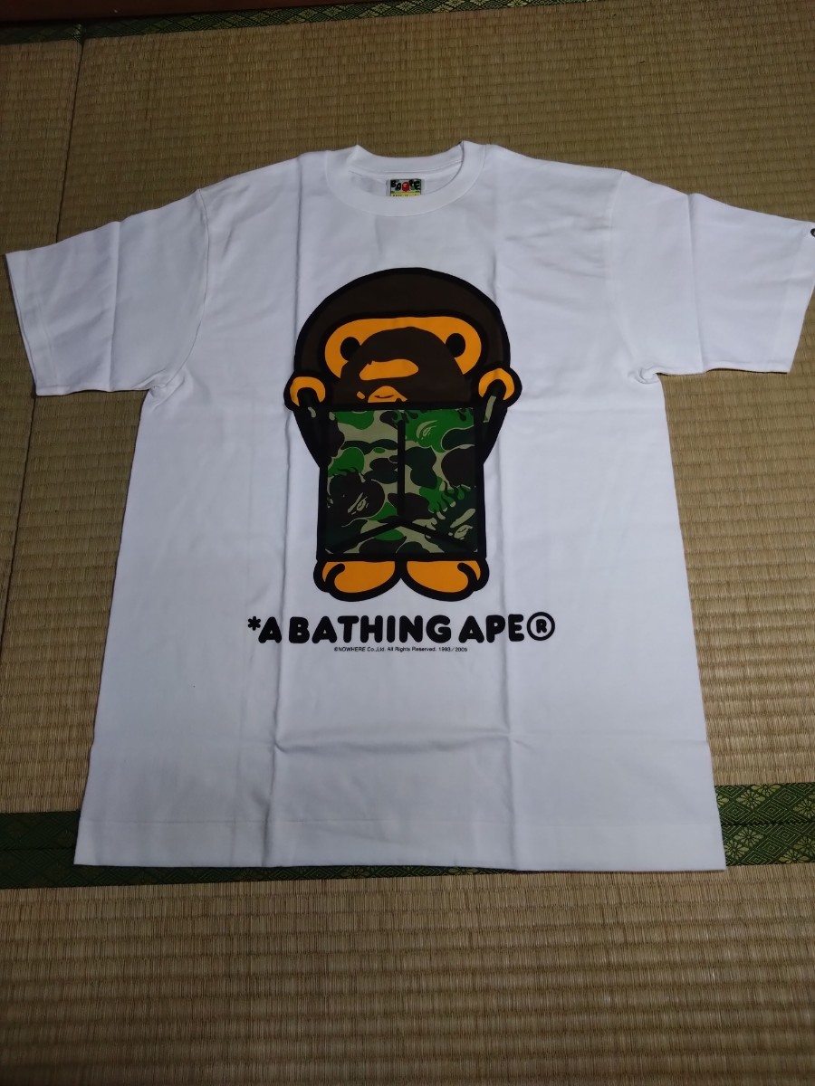 アベイシングエイプ　A　BATHING　APE　未使用品　Ｔシャツ　サイズＭ　半袖　ベイビーマイロ　エイプ　ＡＰＥ　マイロ　送料無料_画像1