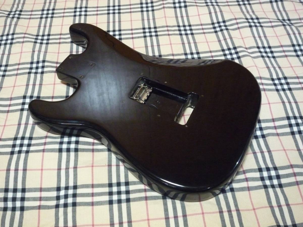 1987年製 ROCKOON (KAWAI) KRF-45 Body Black Long Scale用 Strato Style ロックーン（河合楽器） ストラトタイプ ボディ ブラック_画像3