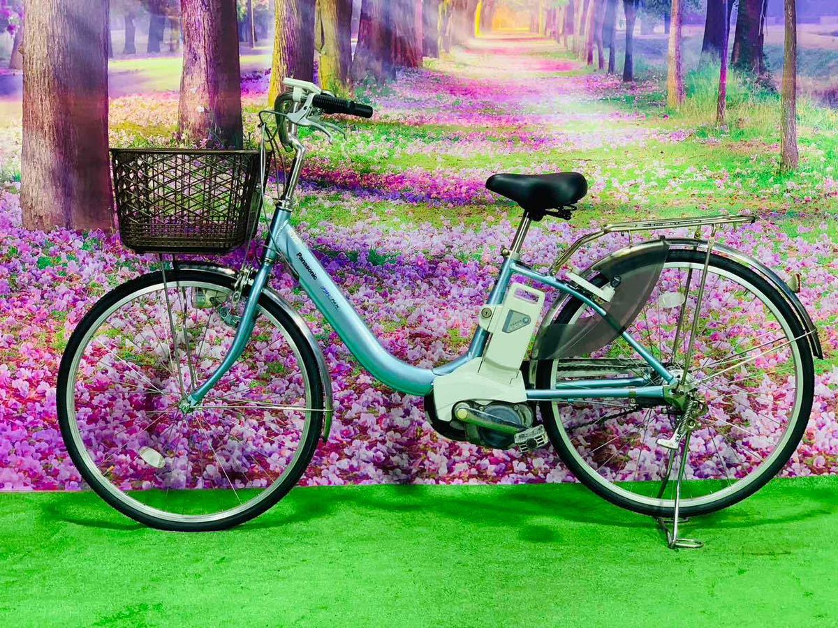 5337子供乗せ電動アシスト自転車Panasonic26インチ良好バッテリー