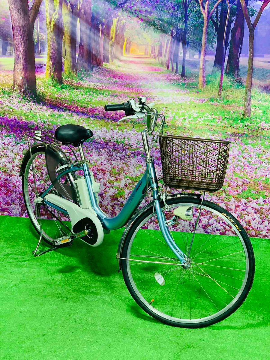 5337子供乗せ電動アシスト自転車Panasonic26インチ良好バッテリー