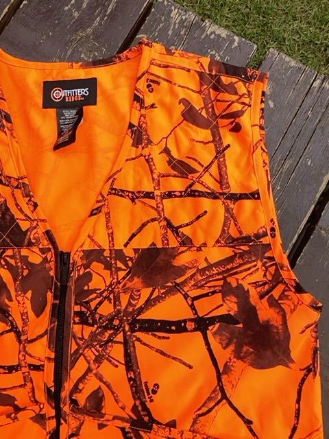 Outfitters Ridge】オレンジ迷彩ベスト: USサイズM(38-40)日本L程度: Blaze Camo 散弾銃 狩猟 射撃 シューティング ハンティング tactical_画像5