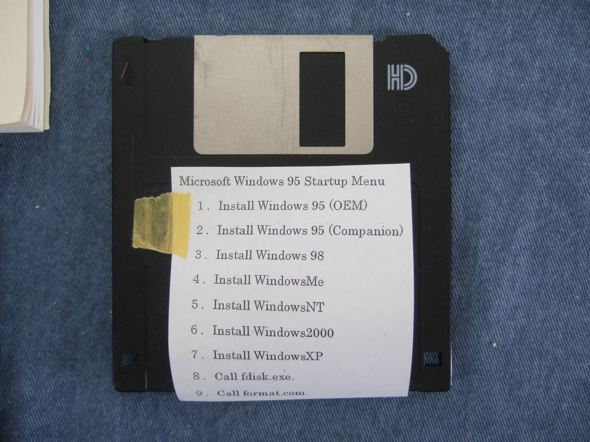 * First step guide Microsoft Windows 95 disk system install FDD 2 kind disk OS Disk Disc( this is extra .)