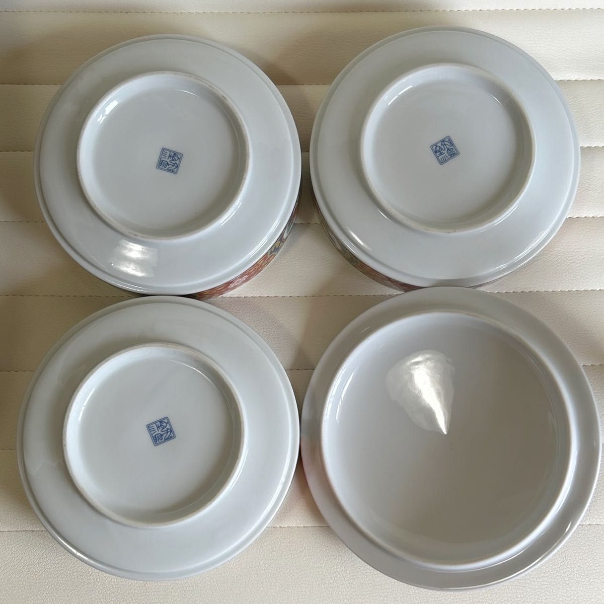 有田焼 飛鳥窯 三段重 おせち器 お正月 蓋付き重ね鉢 古伊万里 色絵重箱 金彩