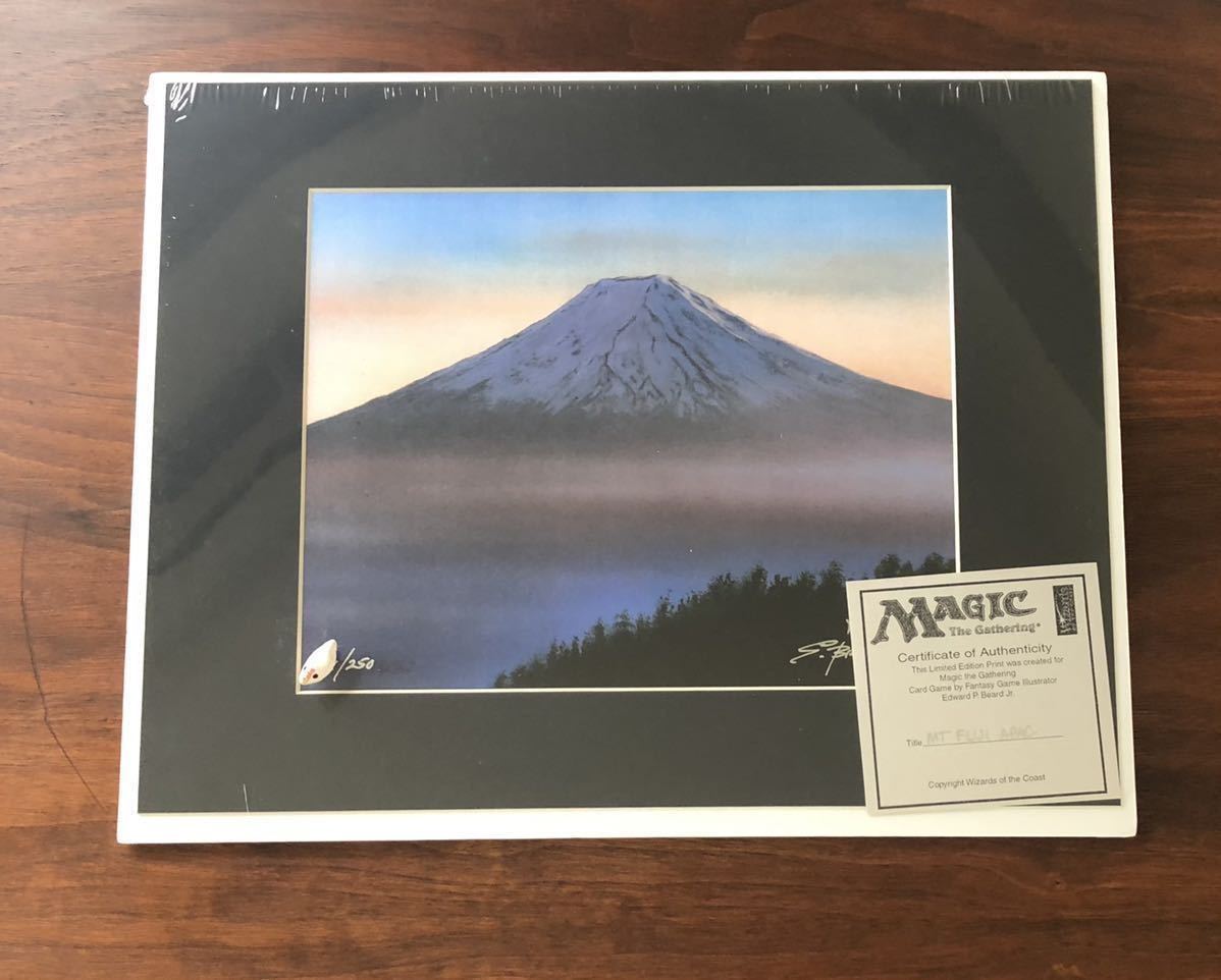 アートプリント 複製原画 山 富士山 Mt.Fuji apac Edward P.Beard Jr. サイン入り MTG