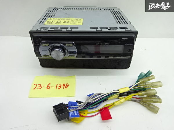 保証付 パイオニア カロッツェリア 1DIN CDプレーヤー DEH-330 CD再生OK カーオーディオ 即納 在庫有 棚A-5-3_画像1