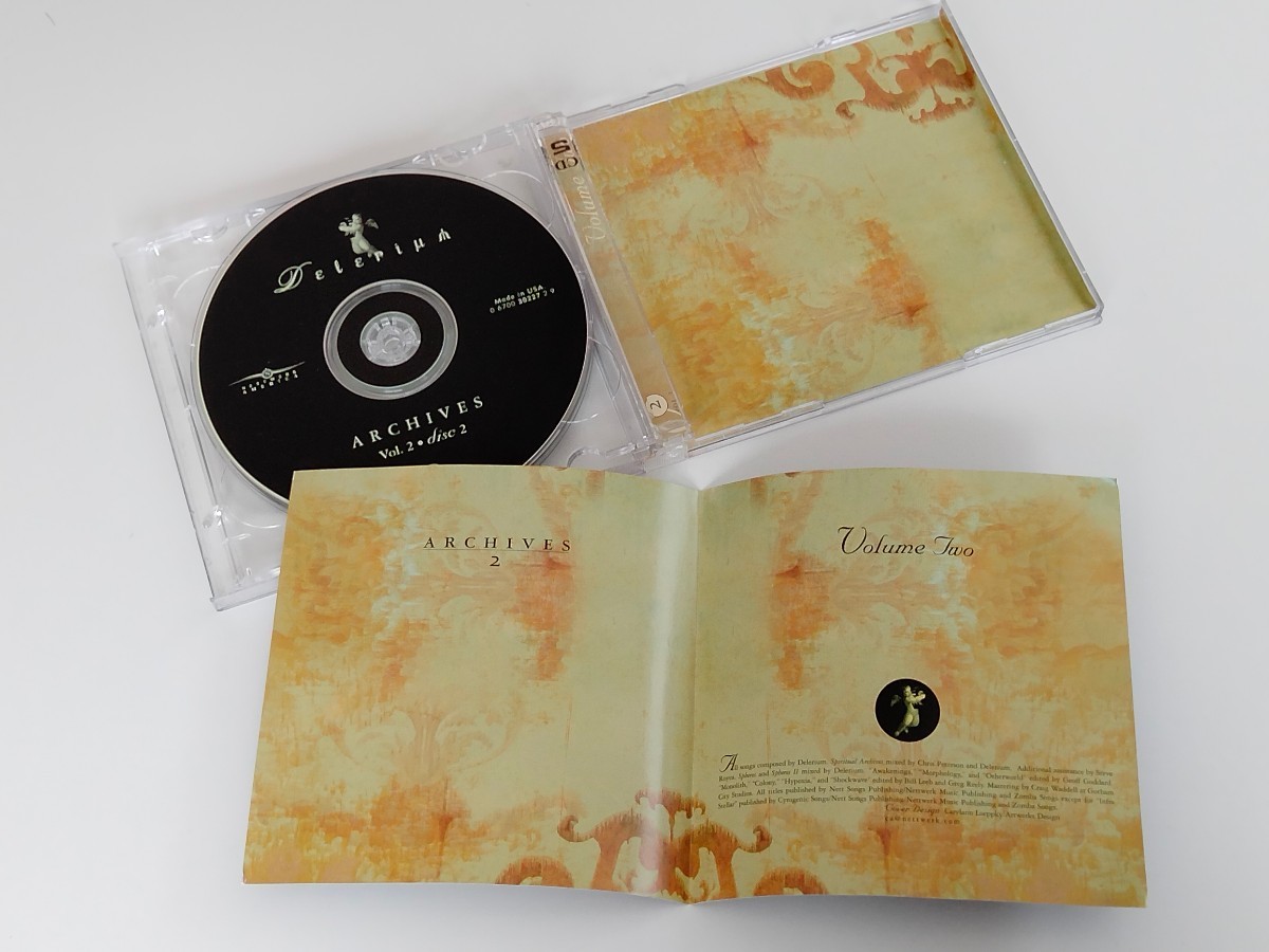 Delerium / ARCHIVES Vol.2 2CD NETTWERK US 0670030227-29 01年リリース,93~98年ベスト,Front Line Assembly,NEW AGE AMBIENT,_画像4