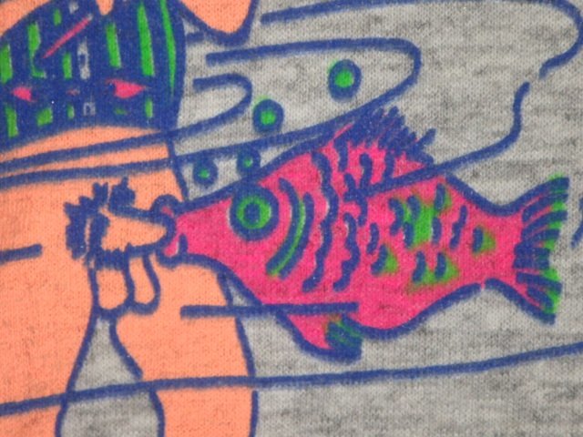 80’S★THE HAPPY FISHERMAN★Tシャツ★XL★ビンテージ★霜降りグレー★ジョーク★魚釣り★フィッシング★エロ★ギャグ★USA古着★セクシーの画像6