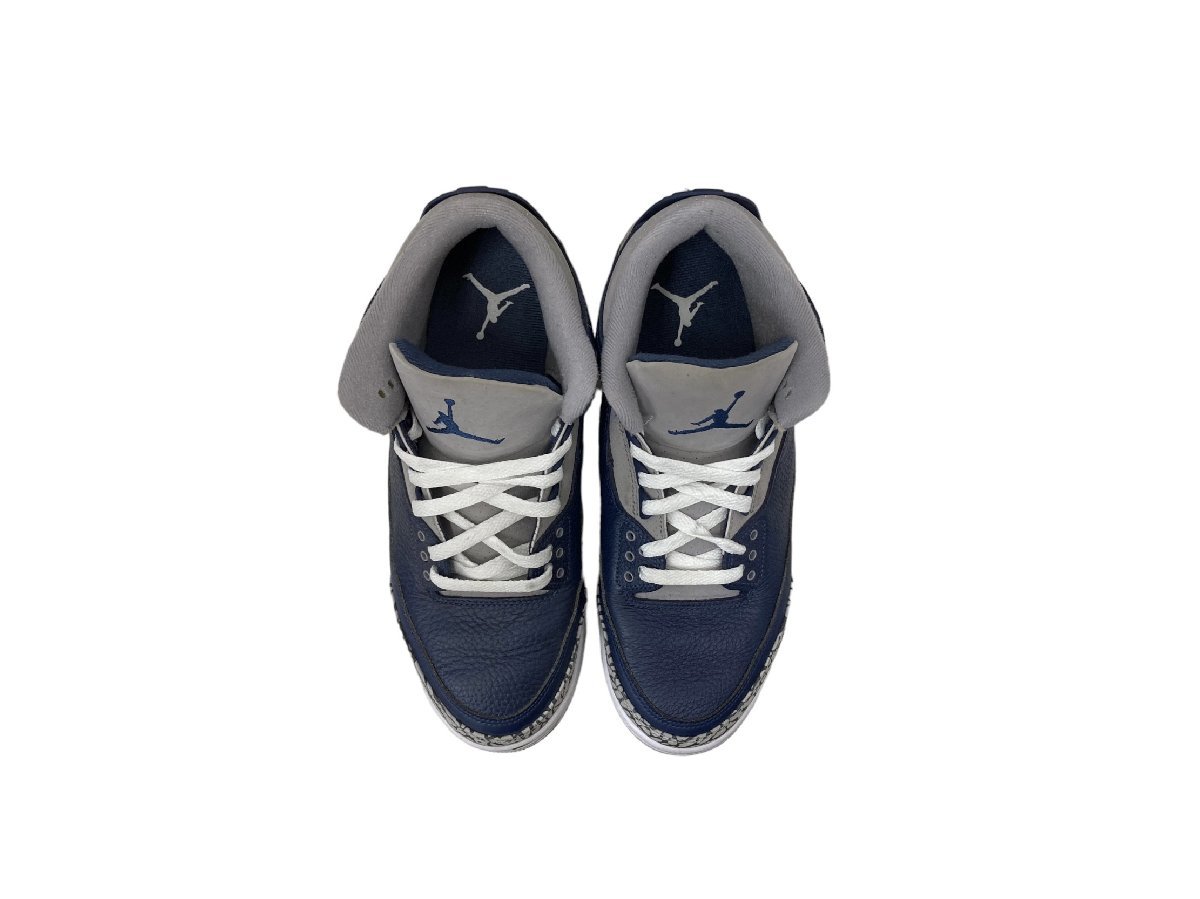 NIKE ナイキ AIR JORDAN 3 RETRO MIDNIGHT NAVY エアジョーダン スニーカー CT8532-401 27.5cm US9.5 ネイビー メンズ /027_画像3