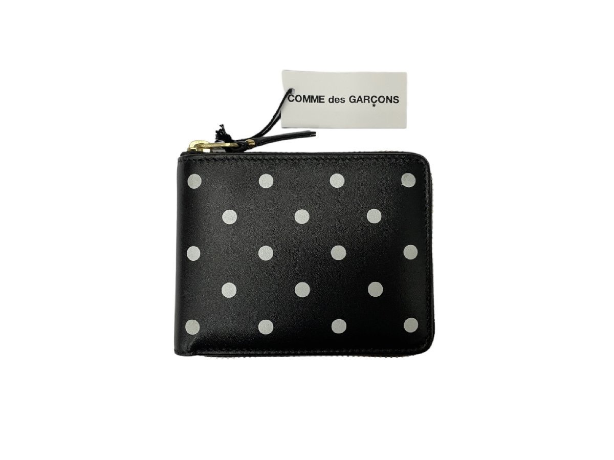 COMME des GARCONS ( Comme des Garcons ) POLKA DOTS PRINTED folding twice purse wallet SA7100PD-BKBKOS black leather dot polka dot /027