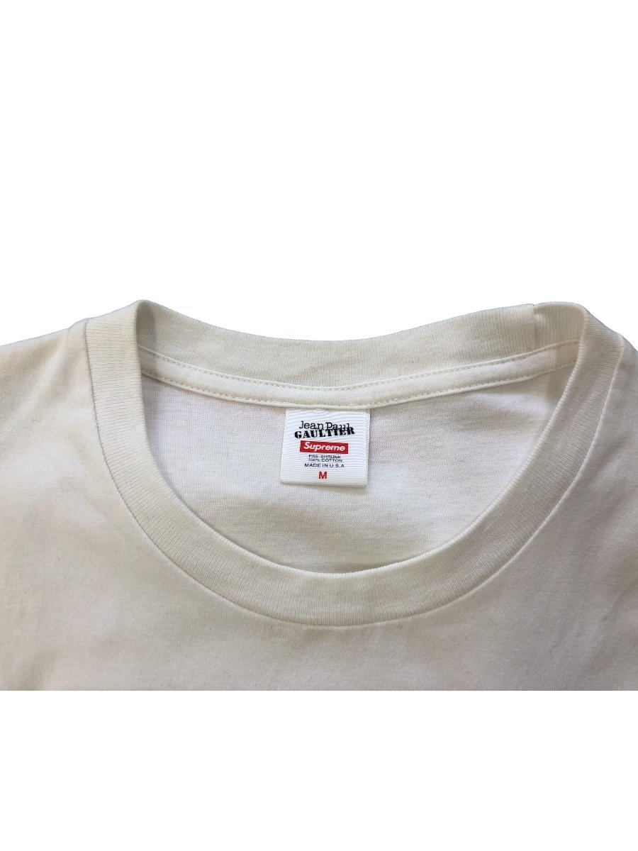 Supreme (シュプリーム) ジャンポールゴルチエ 19SS グラフィック ボックスロゴ Ｔシャツ M ホワイト メンズ/078_画像5