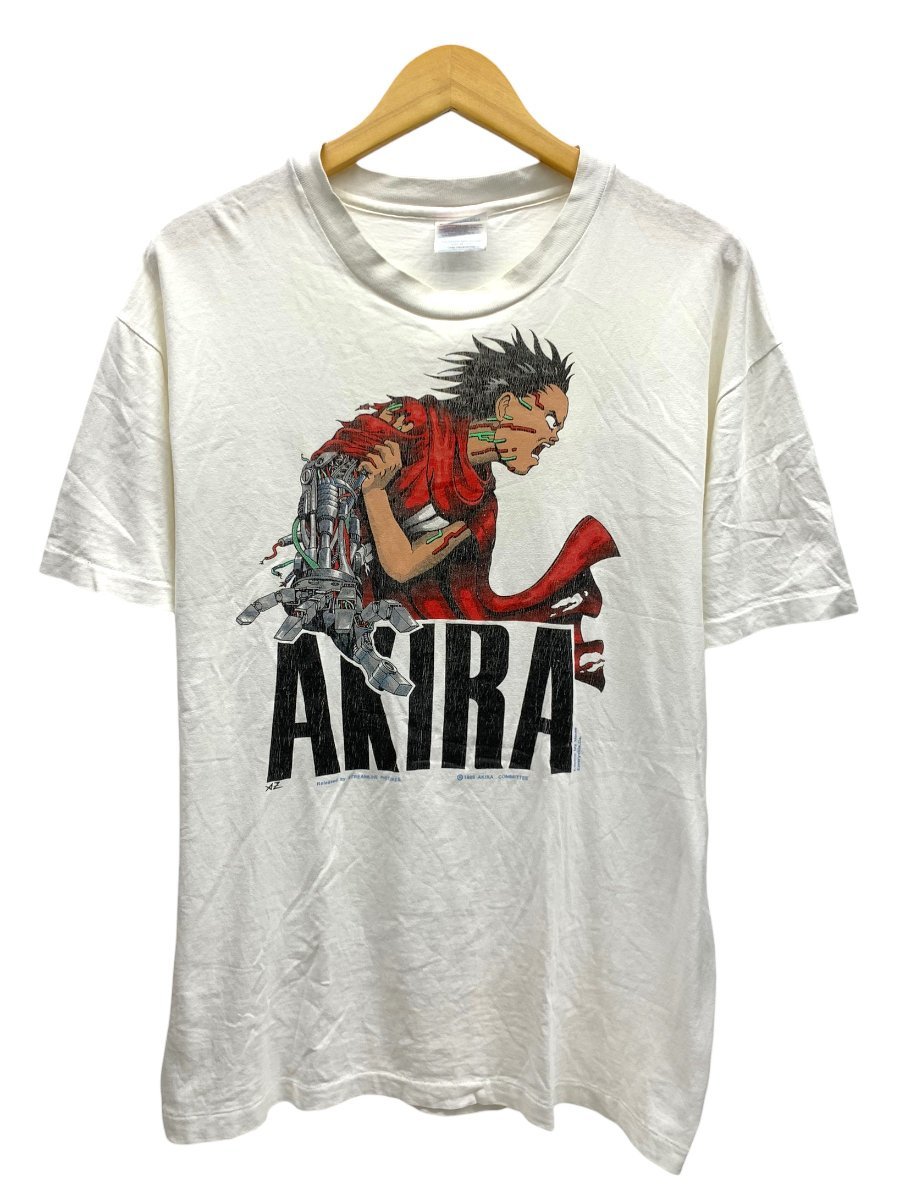 80s AKIRA Hanesボディ Tシャツ 鉄雄 USA製 L ホワイト メンズ /036