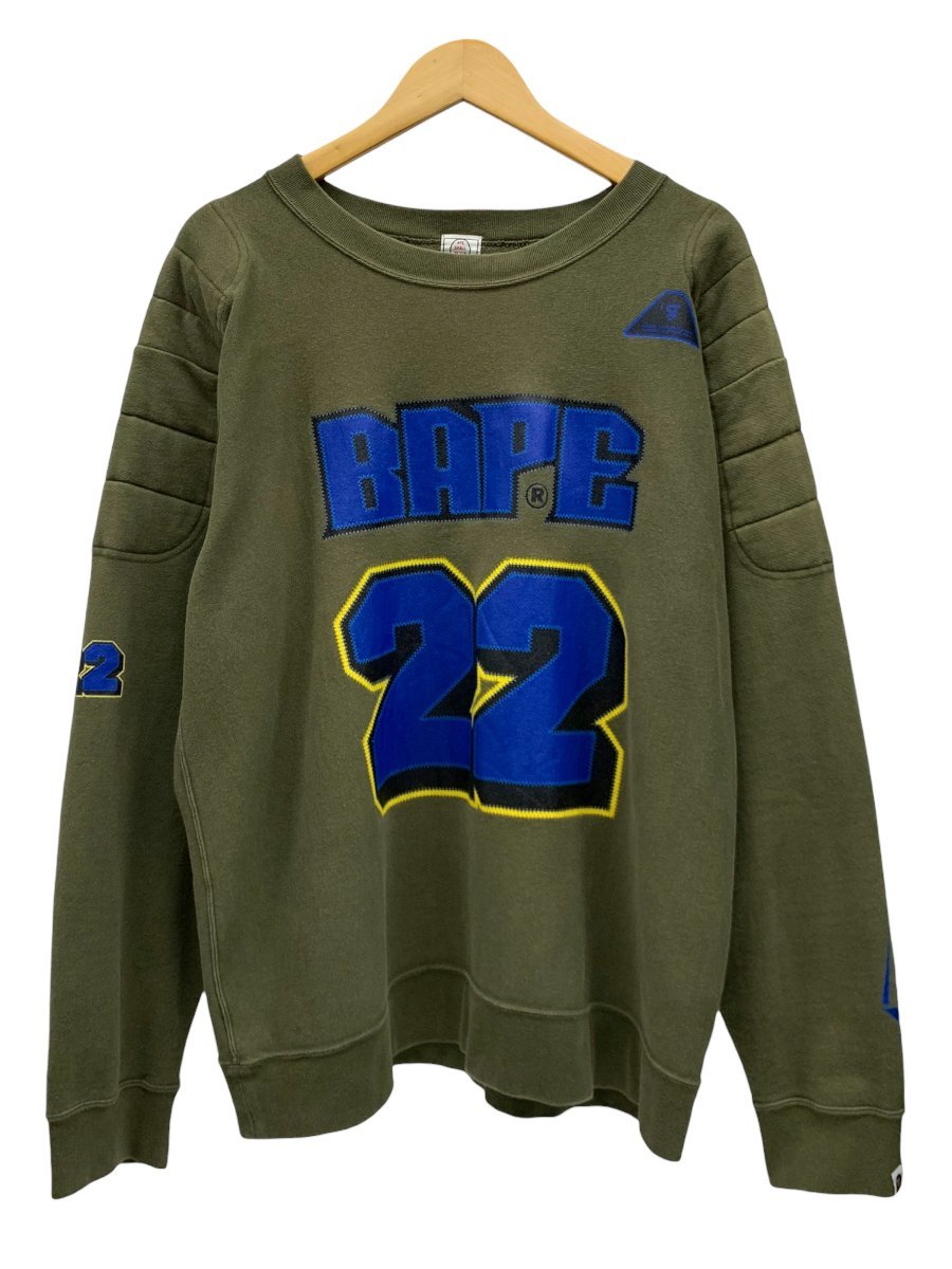 A BATHING APE (アベイシングエイプ) スエット トレーナー #22 BAPE 初期 L カーキ― メンズ/036_画像1