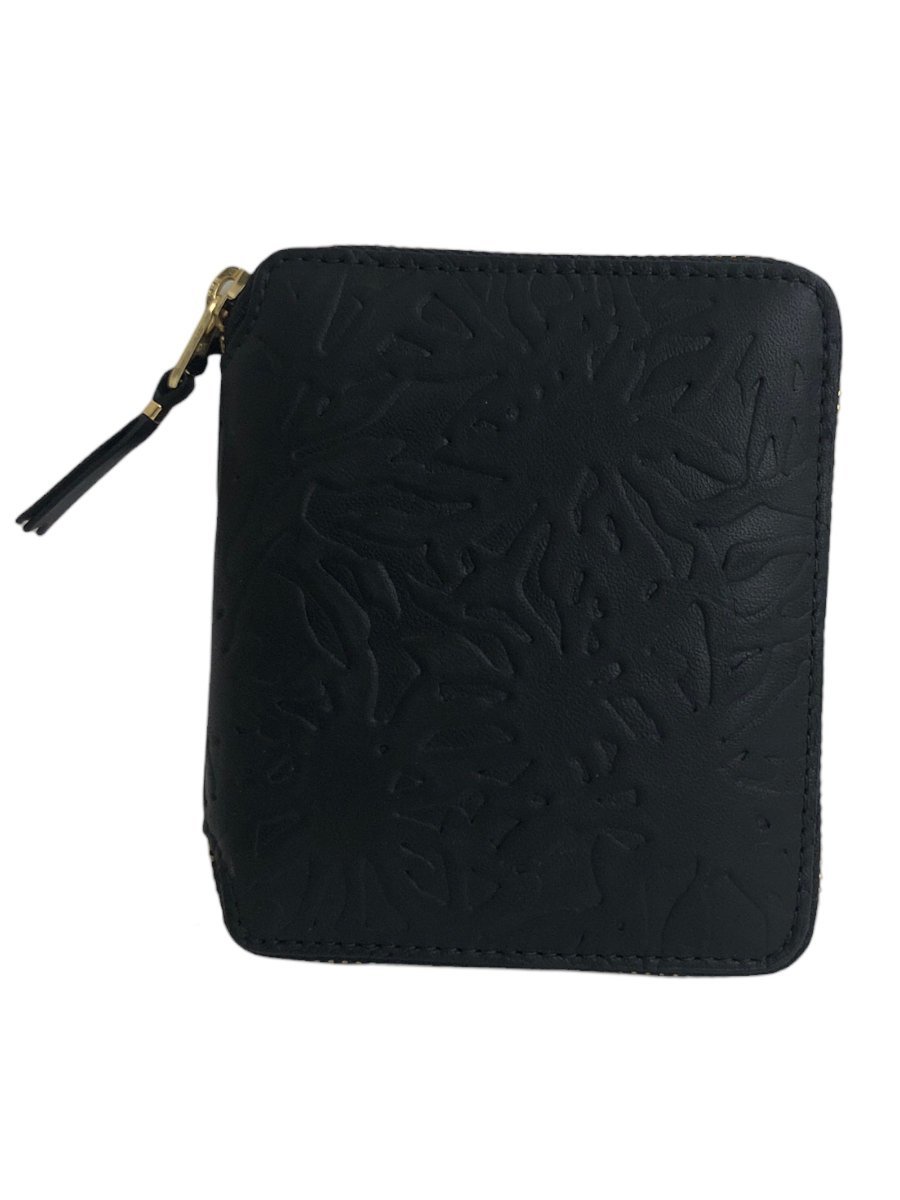 COMME des GARCONS (コムデギャルソン) EMBOSSED FOREST WALLET 二つ折り財布 ウォレット SA2100EF-BKBKOS 黒 レザー ウィメンズ/004