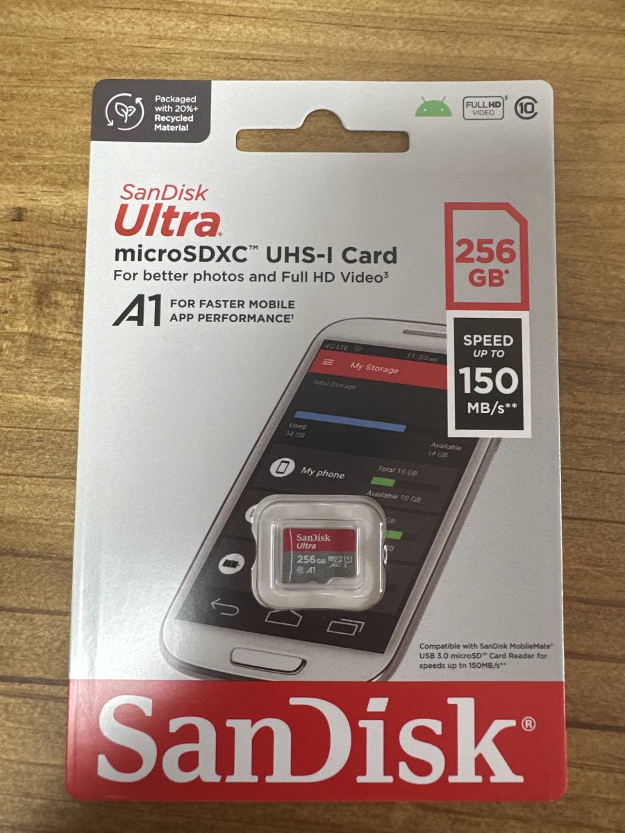 新品未使用 マイクロSDカード 256GB サンディスク 150mb/s 高速 送料