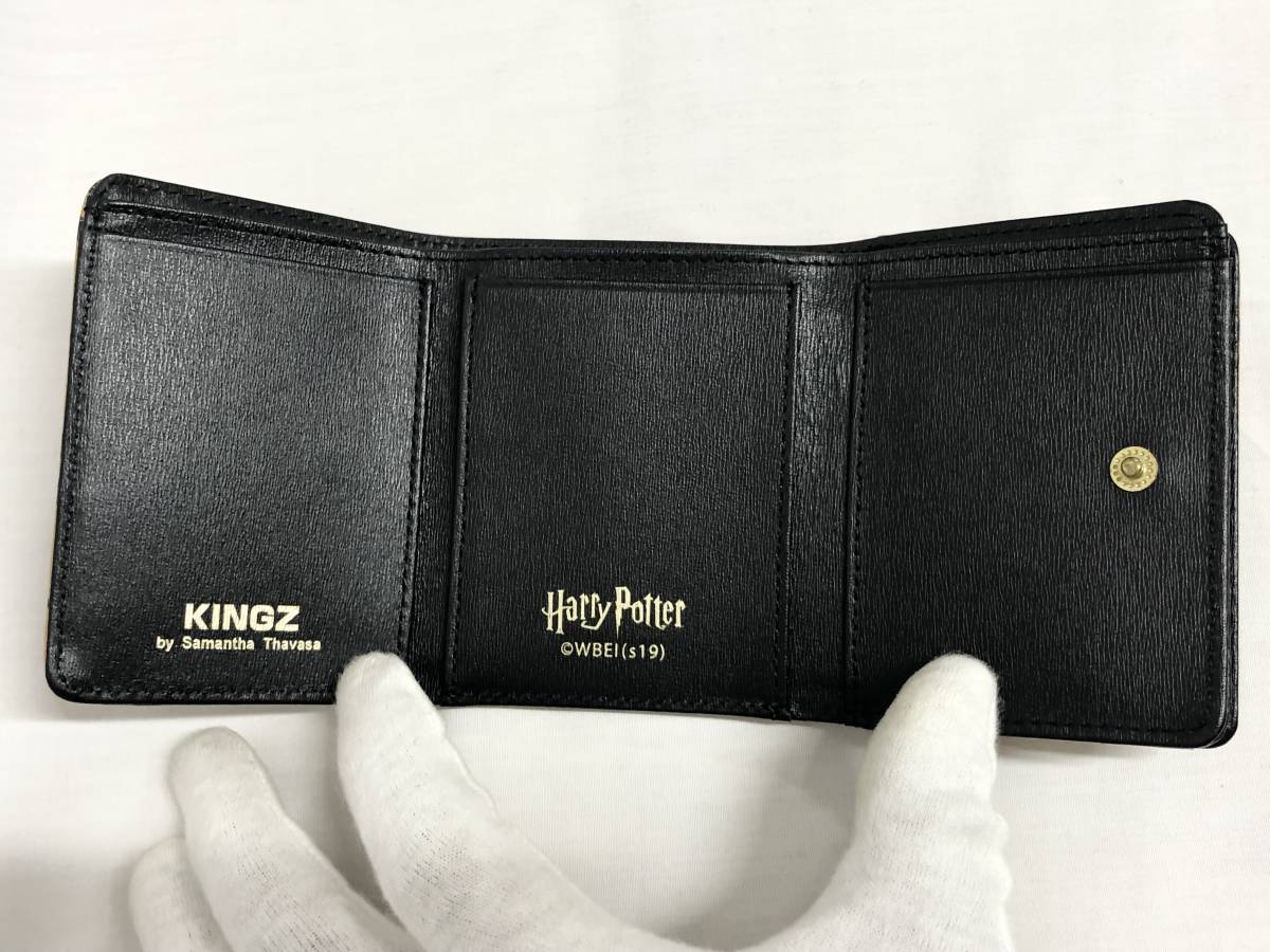 0* new goods unused Samantha KINGZ(sa man sa King s) Harry *pota- collaboration is  full puff three folding purse black × yellow *0