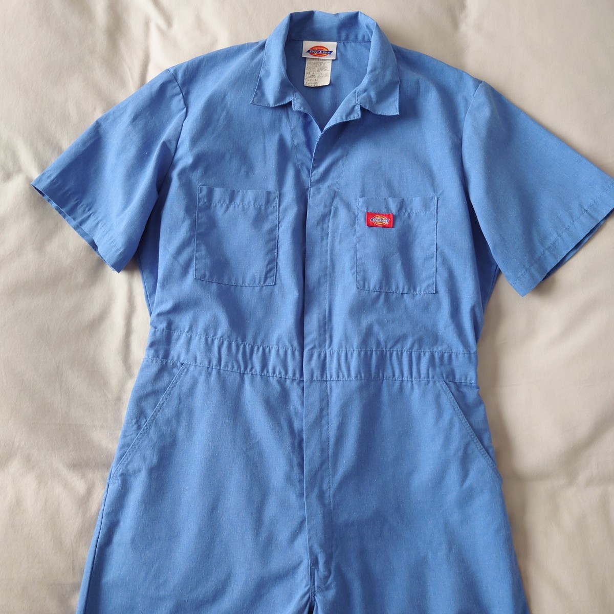 Dickies ディッキーズ 半袖オールインワン ツナギ ライトブルー 古着