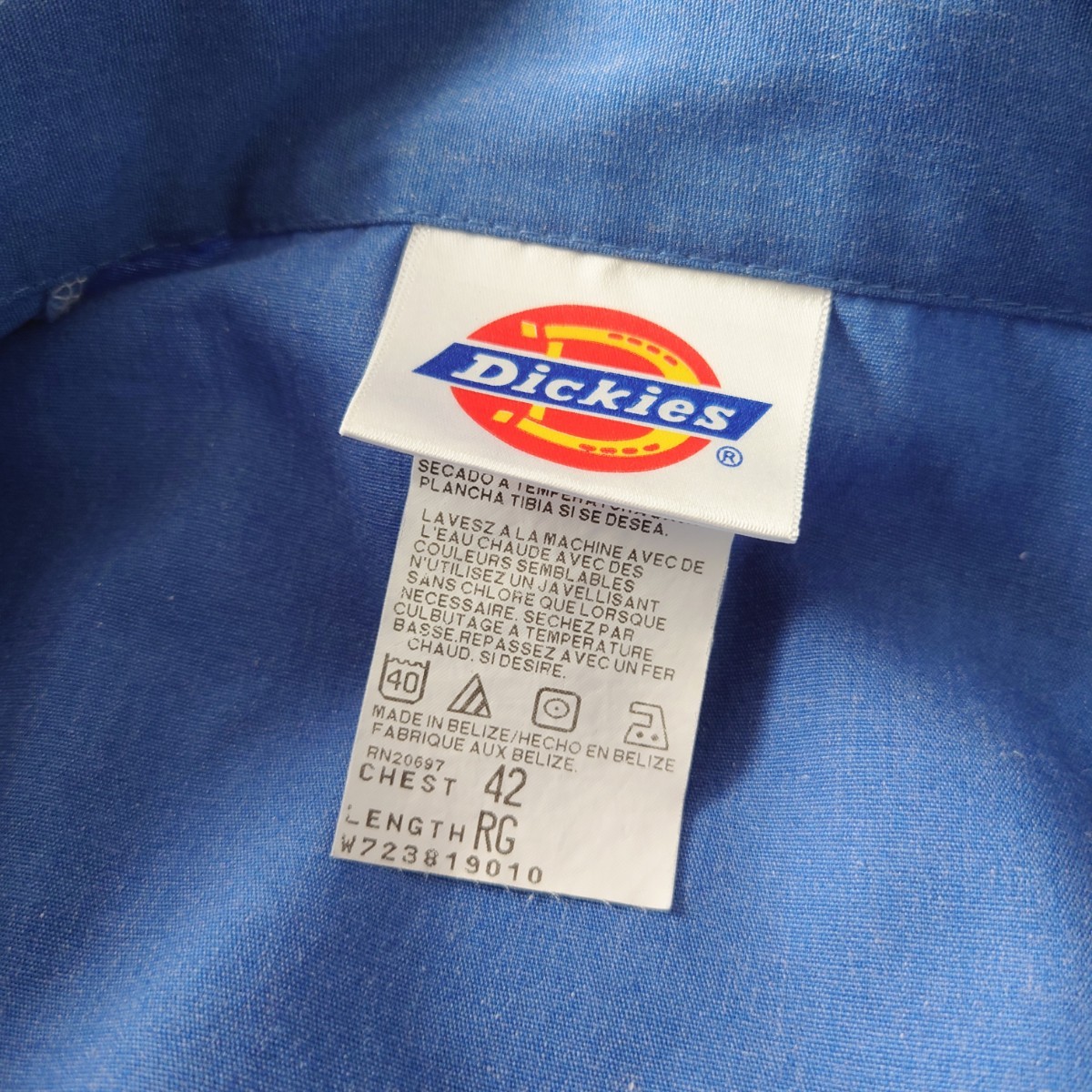 Dickies ディッキーズ 半袖オールインワン ツナギ ライトブルー 古着