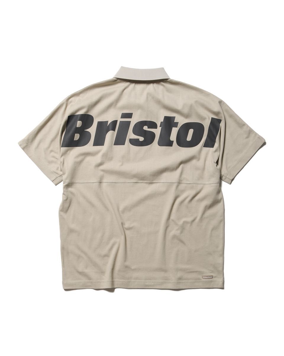 S FCRB Bristol Big Logo Wide Polo ライトベージュ 23SS ポロシャツ
