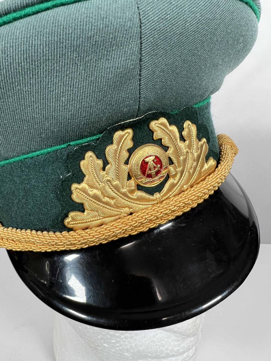 東ドイツ 東ドイツ軍 東ドイツ国境警備隊 Grenztruppen 将官 制帽 DDR NVA 中古品 汚れあり ドイツ人民共和国 BGSの画像7