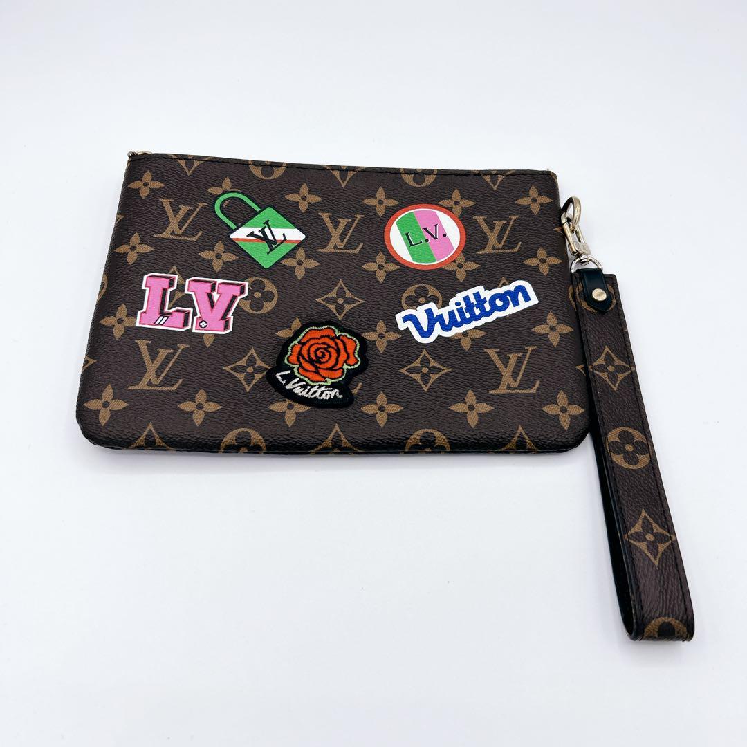 LOUIS VUITTON クラッチバッグ モノグラム シティポーチ パッチーズ-