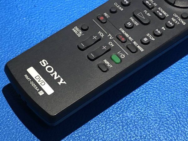 送料無料 スピード発送 Sony DVDレコーダー リモコン RMT-D255A「rdrvx535 rdrvx535/vcr rdrvx560」 清掃済 安心の保証有 (管理No 8-361)