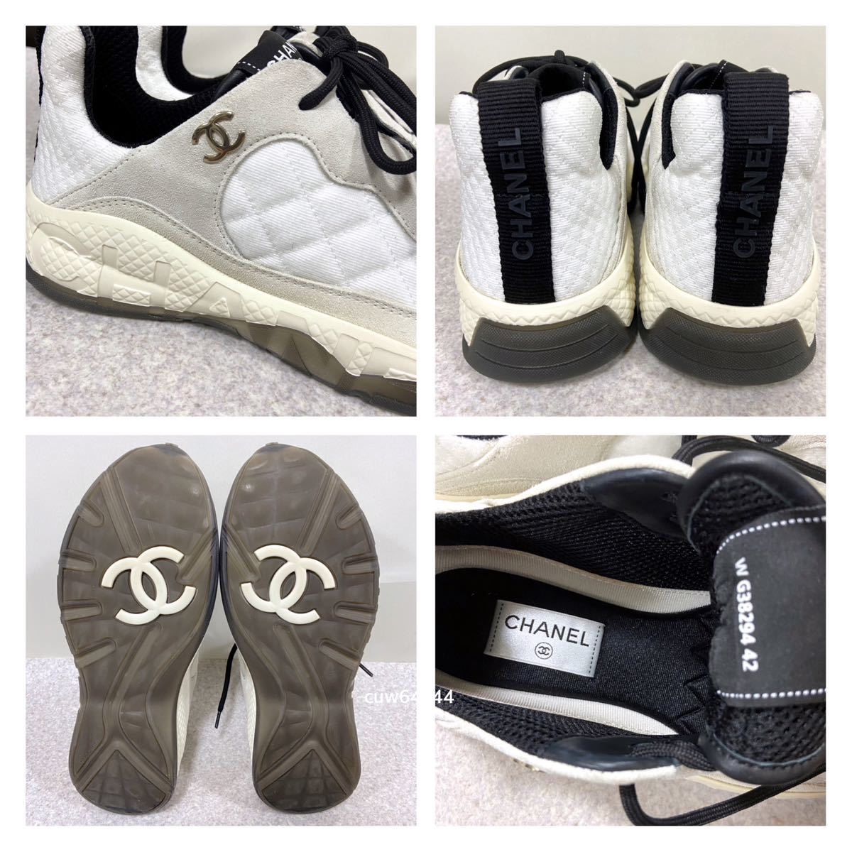 新品入荷 19AW CHANEL ブラック ロゴ 42 スニーカー 42 国内正規品 www