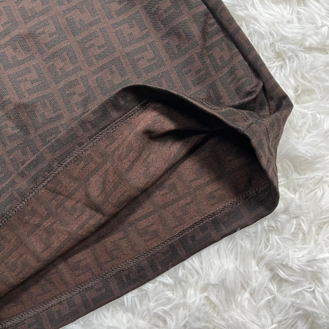 未使用品 FENDI フェンディ ズッカ柄 スカート ズッカ ロゴ ブラウン
