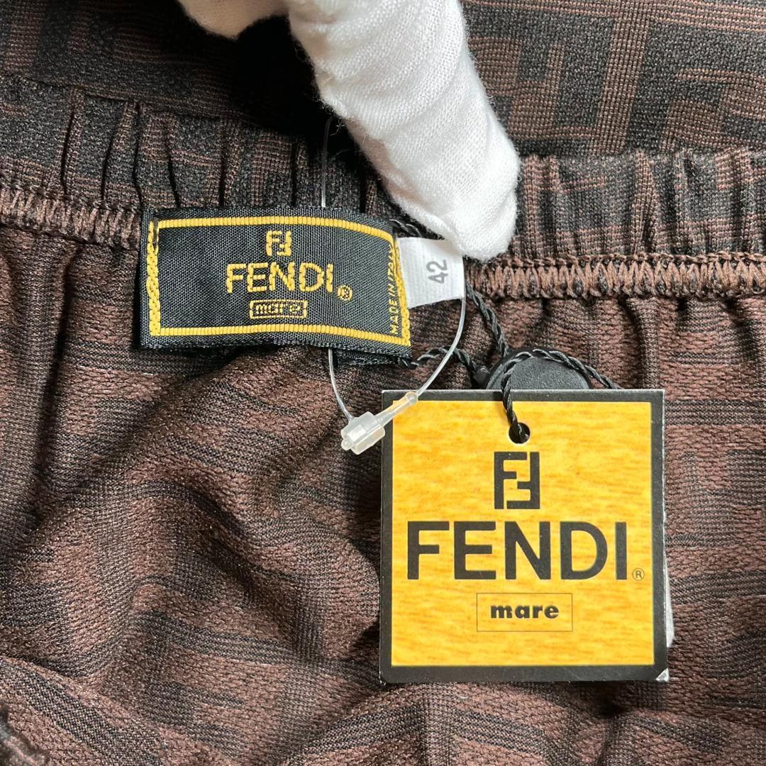 未使用品 FENDI フェンディ ズッカ柄 スカート ズッカ ロゴ ブラウン