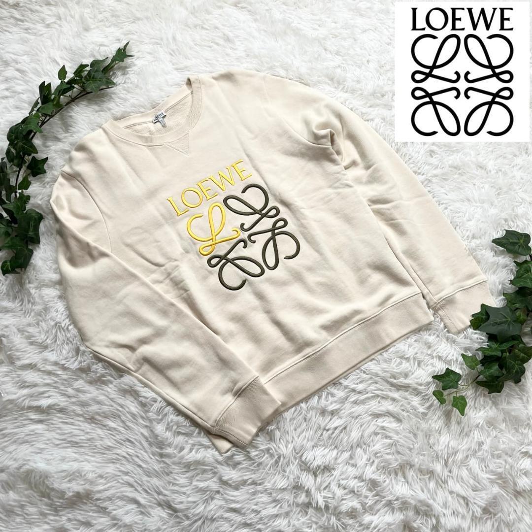 極美品 LOEWE Anagram sweatshirt アナグラム スウェット クリーム